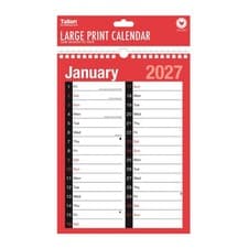 2027 Calendar A4 Two Column Month To View Wall Planner Family Office Organiser