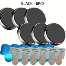 Black Round Magnetic Car Phone Holder Mount Bracket Stick on Car Dashboard
