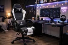DOWINX Gaming Chair with Footrest Ergonomic Office Racing Chair Lumbar Support