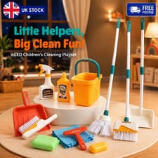12Pcs Set Toddler Cleaning Pretend Play Broom Mop Housekeeping Educational Toy