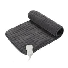 GREY ELECTRIC HEATING PAD WARM SOOTHES PAIN RELIEF OVER HEAT PROTECTION PAD