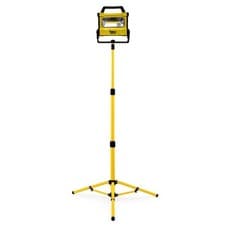 Rechargeable LED Flood Work Light Tripod Stand Camp Site Cordless High Power