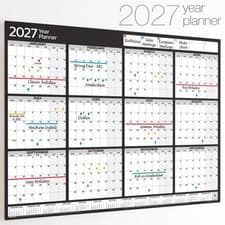 Wall Planner 2027 2028 Calendar Year Chart ✔12 Months Landscape Calender MON-SUN