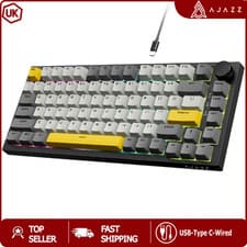 ATTACK SHARK x AJAZZ AK820 Hot-Swap Wired Mechanical Keyboard Gasket Knob PBT