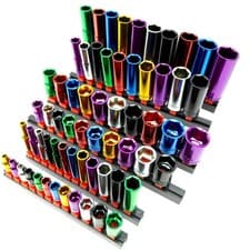Metric Socket Set 1/4" 3/8" 1/2" Drive Deep Shallow Coloured 6 Pack Of Sockets