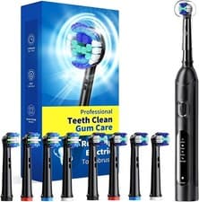 Rotating Electric Toothbrush Case for Adults, 4 Modes Deep Clean Electric Toothb