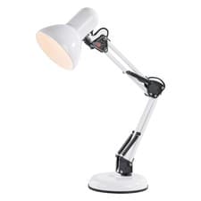 Swing Arm Desk Lamp White Architect Adjustable Weighted Base Desk Light