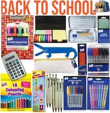SCHOOL STATIONARY 90PC SET PEN PENCIL MEMO RULER MARKER STATIONERY BACK TO CLASS