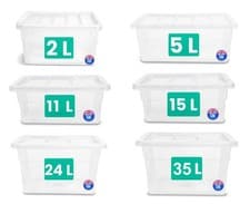 Clear Plastic Storage Box Boxes With Lids UK British Made Home Office Stackable