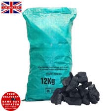 AMOS 12KG Restaurant Grade Lumpwood Charcoal BBQ Grill Fuel Natural