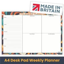 A4 Weekly Planner Desk Pad Undated with To Do List Productivity Organiser 120g