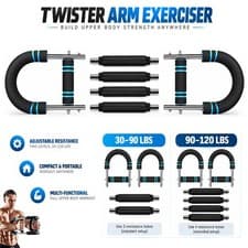 Shaker Twister Arm Trainer Workout Equipment Adjustable Chest Expander Exerciser
