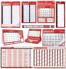 2027 Wall Calendar Slim Calendar A4 A3 Large Month to View