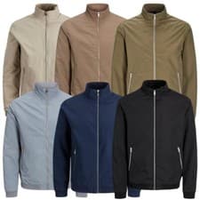Mens Bomber Jacket Jack & Jones Rush Collared Latest Light Coat S-2XL