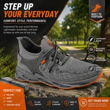 MENS TRAINERS SHOCK ABSORBING RUNNING CASUAL WORK GYM WALKING SPORTS SHOES SIZE