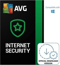 AVG Internet Security 2026 1 Device 1 Year Antivirus Protection Same Day Email