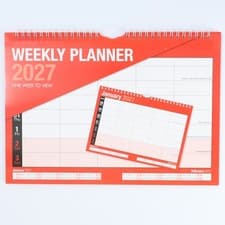 2027  Weekly Planner Calendar Staff Rota Family Organiser 1 Week to View W2W
