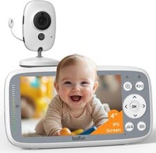 BOIFUN 2026 No WiFi Baby Monitor 4'' 720P Screen with Camera and Audio, 3X Zoom