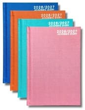 2026-2027 Academic A4 Day to Page Diary School Year Hardback Student Teacher UK