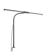 Woputne LED Desk Lamp Clamp Dual Head 5 Modes 10 Brightness USB Office Light