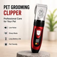 Cordless Pet Dog Cat Grooming Clipper Thick Hair Trimmer Electric Shaver Kit