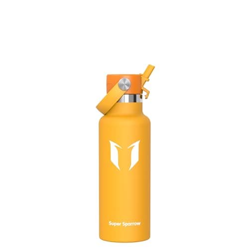 Sparrow Insulated Water Bottle Kids 500ml Metal Drinks Bottle with Straw, image 1 of 8
