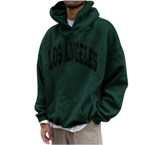 Men's Loose-Fit Pullover Hoodie with Kangaroo Pocket, image 1 of 4