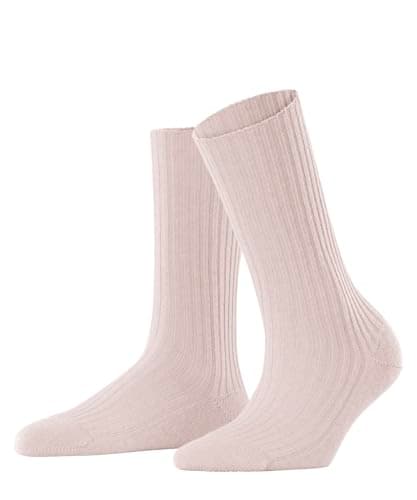 FALKE Women's Cosy Wool Boot W So Viscose Cashmere Plain Socks 1 Pair, Pink Light 8458, 2.5-5, image 1 of 6