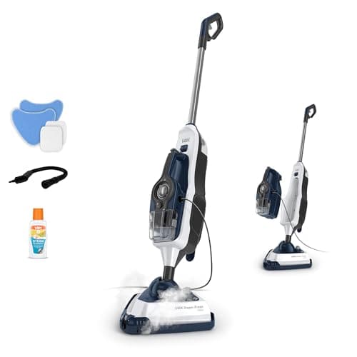 Vax Steam Fresh Home Steam Cleaner, Portable Handheld and Floor Steam Mop, Detergent and 13 Accessories for the Oven, Bathroom and Home, Easy to Carry, 1600W, 4.23kg, White/Blue, CDST-SFXS, image 1 of 8