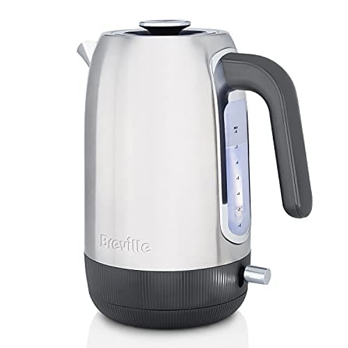 Breville Edge Electric Kettle | 1.7 Litre | Glows When Hot to Avoid Re-Boiling | 3kW Fast Boil | Brushed Stainless Steel [VKT192], image 1 of 7
