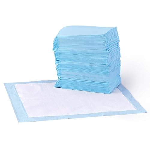 Amazon Basics Dog and Puppy Training Pads, Leakproof, 5-Layer Design with Quick-Dry Surface, Regular, Pack of 50, Blue, image 1 of 6