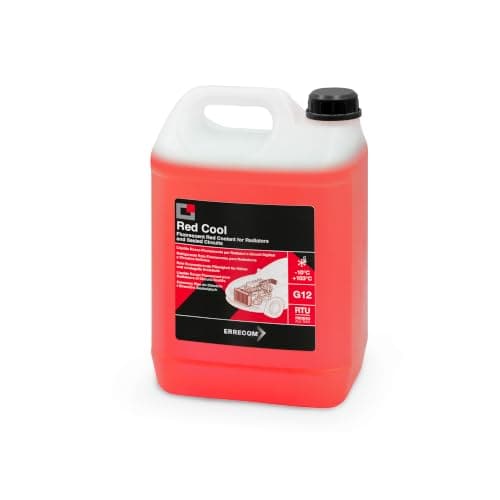 ERRECOM Red Cool, Red Coolant and Antifreeze -10°C/+103°C, Fluorescent Formulation with organic-based OAT inhibitor package, G12, Ready to Use, 5 Litre, image 1 of 7