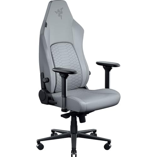 Razer Iskur V2 NewGen - Ergonomic Gaming Chair with Breathable Gen-2 EPU Leather with CoolTouch Technology - HyperFlex Lumbar Support - Ultra-Wide Shoulder Arches and Seat Base | Grey, image 1 of 8