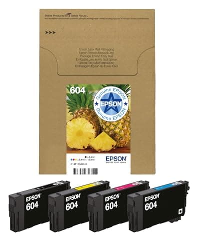 Epson 604 Pineapple, Genuine Multipack, Eco-Friendly Packaging, 4-Colours Ink Cartridges, image 1 of 6