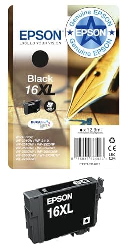 Epson 16XL Black Pen & Crossword High Yield Genuine, DURABrite Ultra Ink