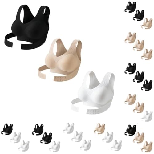 3 Pack Bras for Women Wireless Seamless Push Up Posture Corrector, image 1 of 6