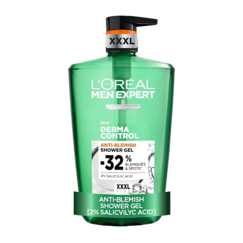L'Oréal Paris Men Expert Shower Gel Derma Control Anti-Blemish XXXL 1L Pump, image 1 of 8