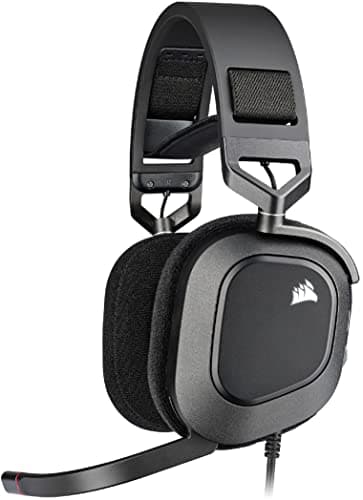 Corsair HS80 RGB USB Gaming Headset - Dolby 7.1 Surround Sound - Broadcast Quality Microphone - iCUE Compatible - PC - Black, image 1 of 7