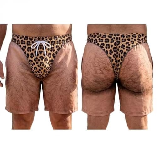Mens Swimming Shorts Funny Realistic 3D Printed Quick-Dry Swim Trunks, image 1 of 6