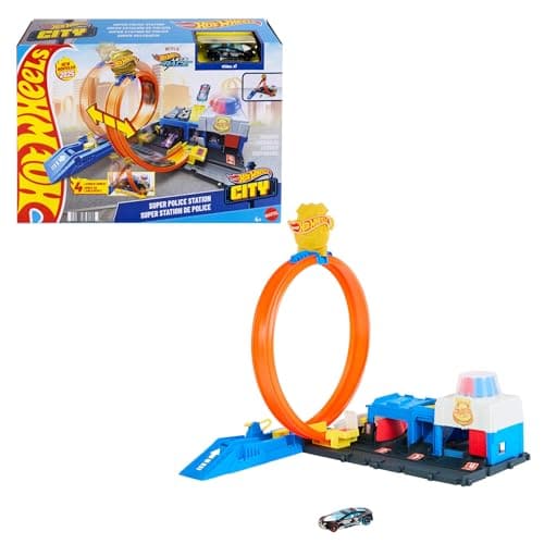 ​Hot Wheels City Super Police Station Playset & Toy Car, image 1 of 7