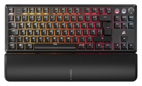Corsair K70 PRO TKL RGB Tenkeyless Mechanical Wired Gaming Keyboard – Pre-Lubed Hall Effect MGX Hyperdrive Adjustable Switches, Simultaneous SOCD and Rapid Trigger, 8000Hz Polling, QWERTY UK – Black