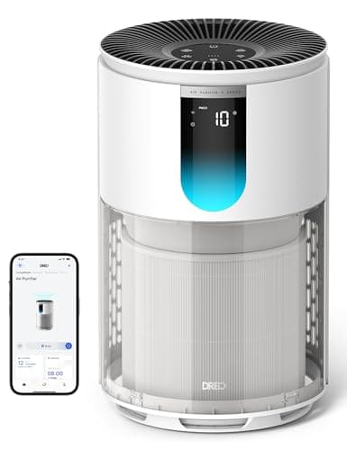DREO Smart Air Purifier for Bedroom, Ultra Quiet Air Purifiers, 269 m³/H CADR, 3 in 1 HEPA Filters in Sleep Mood, Air Quality Monitor, PM2.5 Sensor, for Odors, Pollen, Smoke, Wi-Fi/Voice/Alexa, image 1 of 8