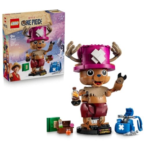 LEGO ONE PIECE Tony Tony Chopper Figure - Collectible Toy w/Accessories incl. a Rumble Ball - Cute Desk or Bedroom Decor Idea - Gift for 9+ Year Old Boys, Girls & Fans - 75643, image 1 of 8