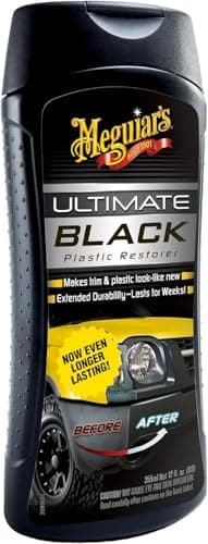 Meguiar's G15812EU Ultimate Black Plastic Restorer Trim Restorer 355ml, Packaging May Vary
