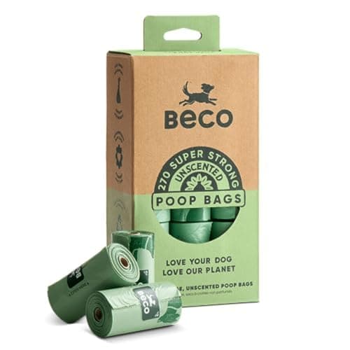 Beco Dog Poo Bags, 94% Recycled Plastic, Unscented Refill Rolls, 270 Bags, image 1 of 8