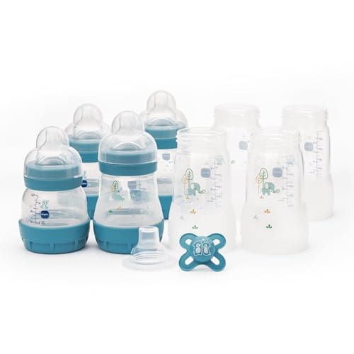 MAM Anti-Colic Bottle and Dummy Set, 10 Pieces, Blue (Designs Vary), image 1 of 6