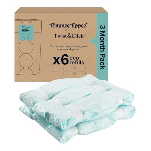 Tommee Tippee Twist & Click Nappy Bin Refill Cassettes Pack of 6, image 1 of 7