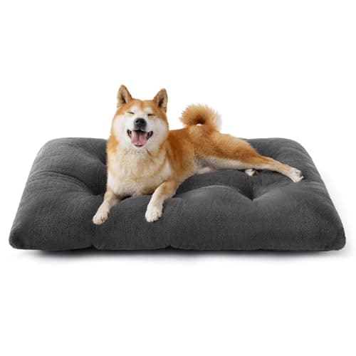 Bedsure Washable Large Dog Crate Bed, Fluffy Dog Mattress, image 1 of 8