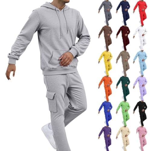 Men's Two-Piece Hooded Tracksuit with Sweatpants, image 1 of 7