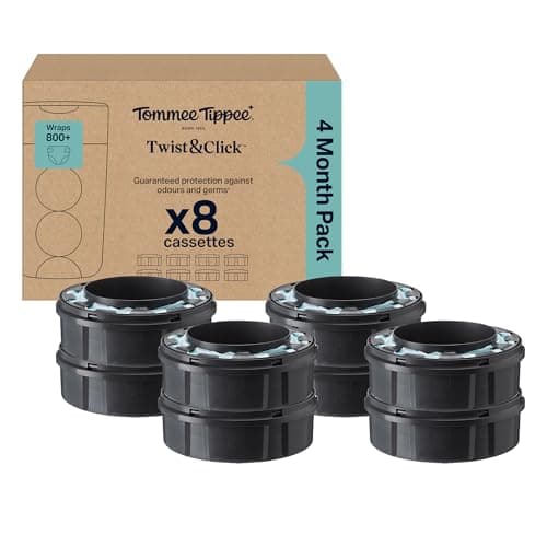 Tommee Tippee Twist & Click Nappy Bin Refill Cassettes Pack of 8, image 1 of 6